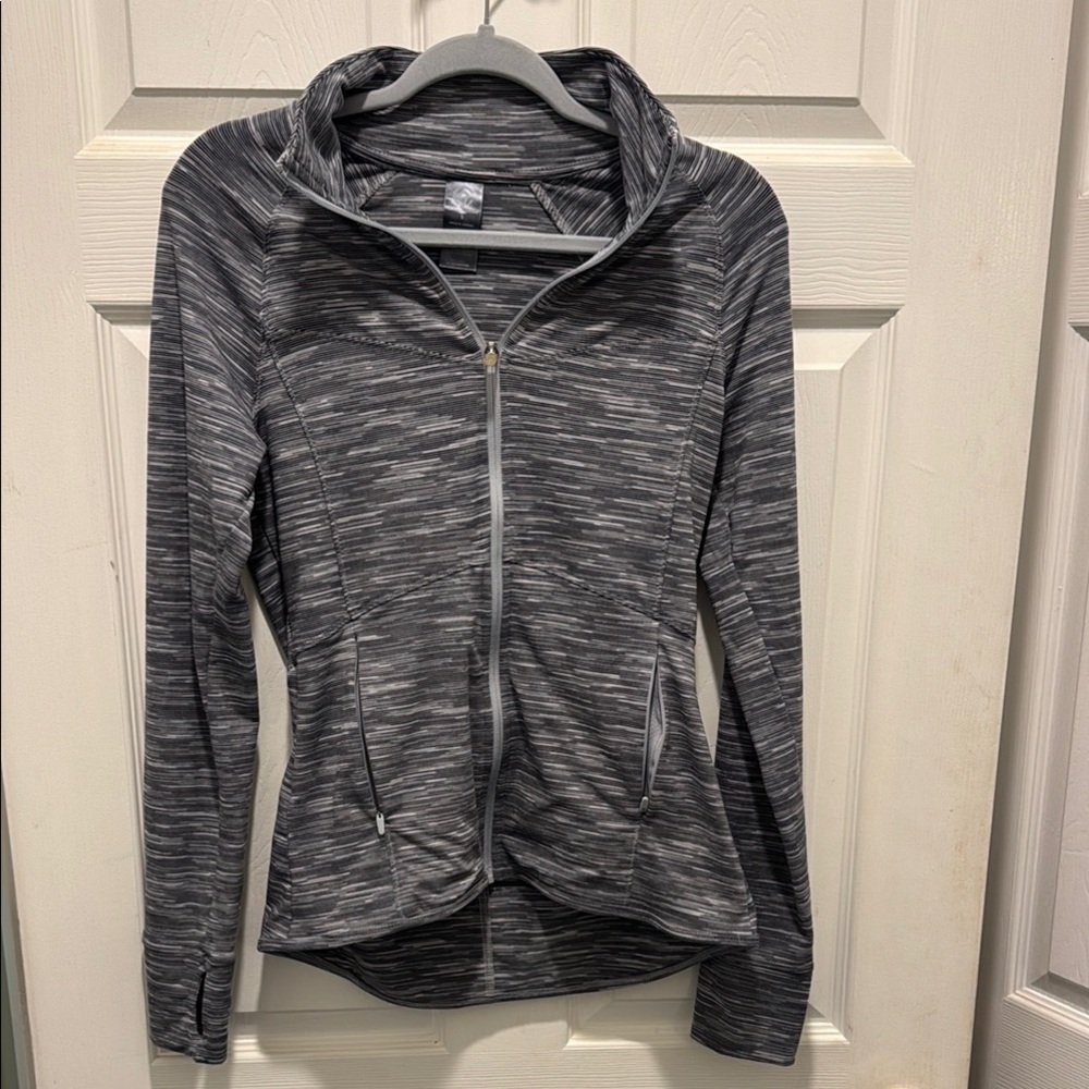 C9 by Champion Gray‎ Fitted Zippered Long Sleeve Jacket